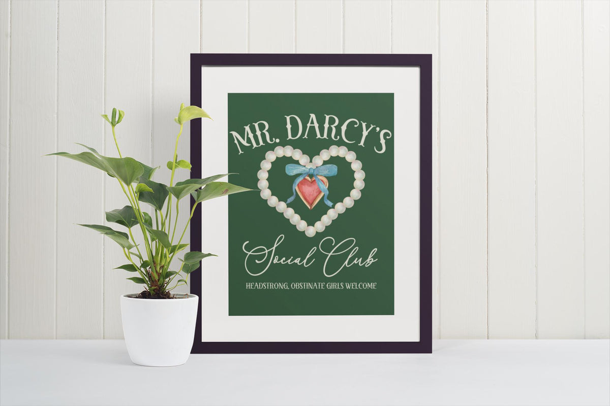 Cute Pride and Prejudice Gift for Friend Who Loves Jane Austen Mr Darcys Social Club Romance Reader Poster for Bookworm Literature Major Graphic Tee – Aesthetic Look · Great Gift For Fans
