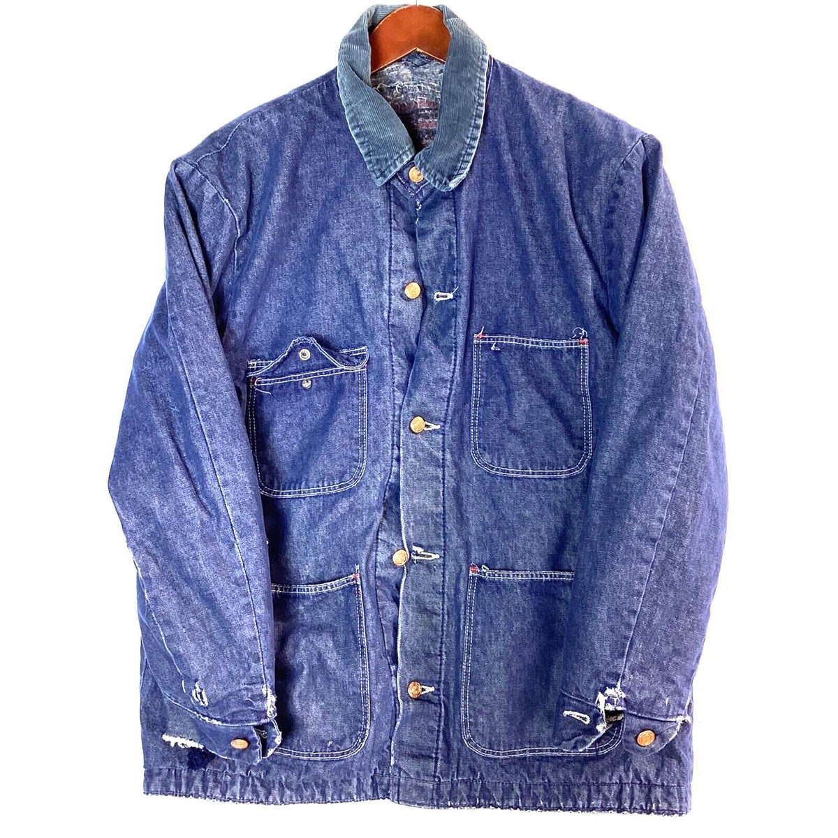 Vintage Blue Bell Wrangler Denim Jacket Size 42 Blue Medium Wash Blanket Lined Graphic Tee – Warm & Stylish · Must-Have Style