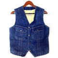 Vintage 1980s Denim Jean Vest Jacket Medium Blue Sherpa Lined Made In Usa Graphic Tee – Easygoing Wear · Must-Have Style