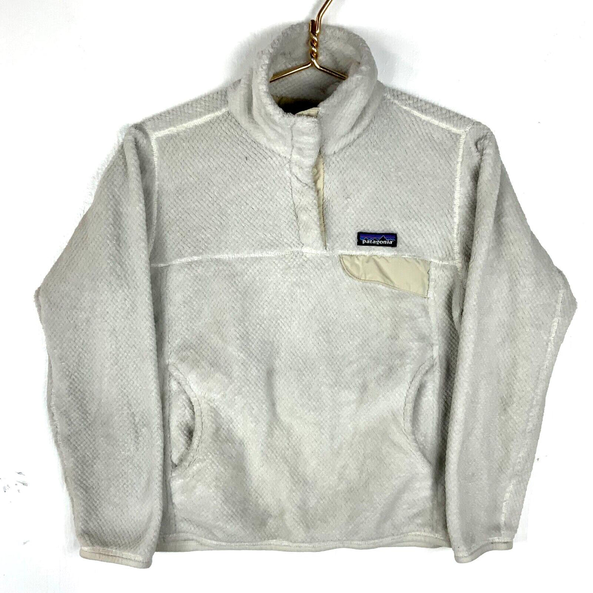 Patagonia Retool Fleece Sweater Jacket Womens Small Snap T White Graphic Tee – Soft Feel · Must-Have Style