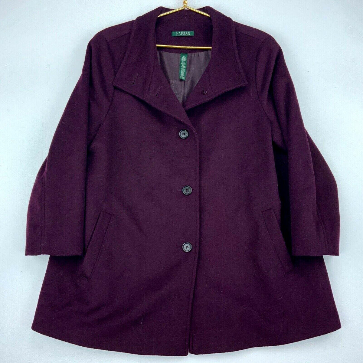 Lauren Ralph Lauren Wool Women39s Button Down Style Jacket XL Maroon Graphic Tee – Soft Feel · Great Gift For Fans