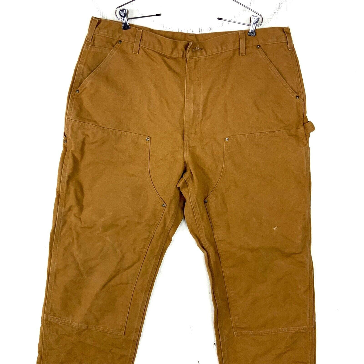 Carhartt Double Knee Dungaree Canvas Workwear Pants Size 42x32 Brown Graphic Tee – Everyday Comfort · Perfect For Daily Wear