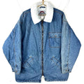 Vintage Levis Denim Jean Jacket Large Medium Wash Full Zip Sherpa Lined Graphic Tee – Cozy Vibes · Great Gift For Fans