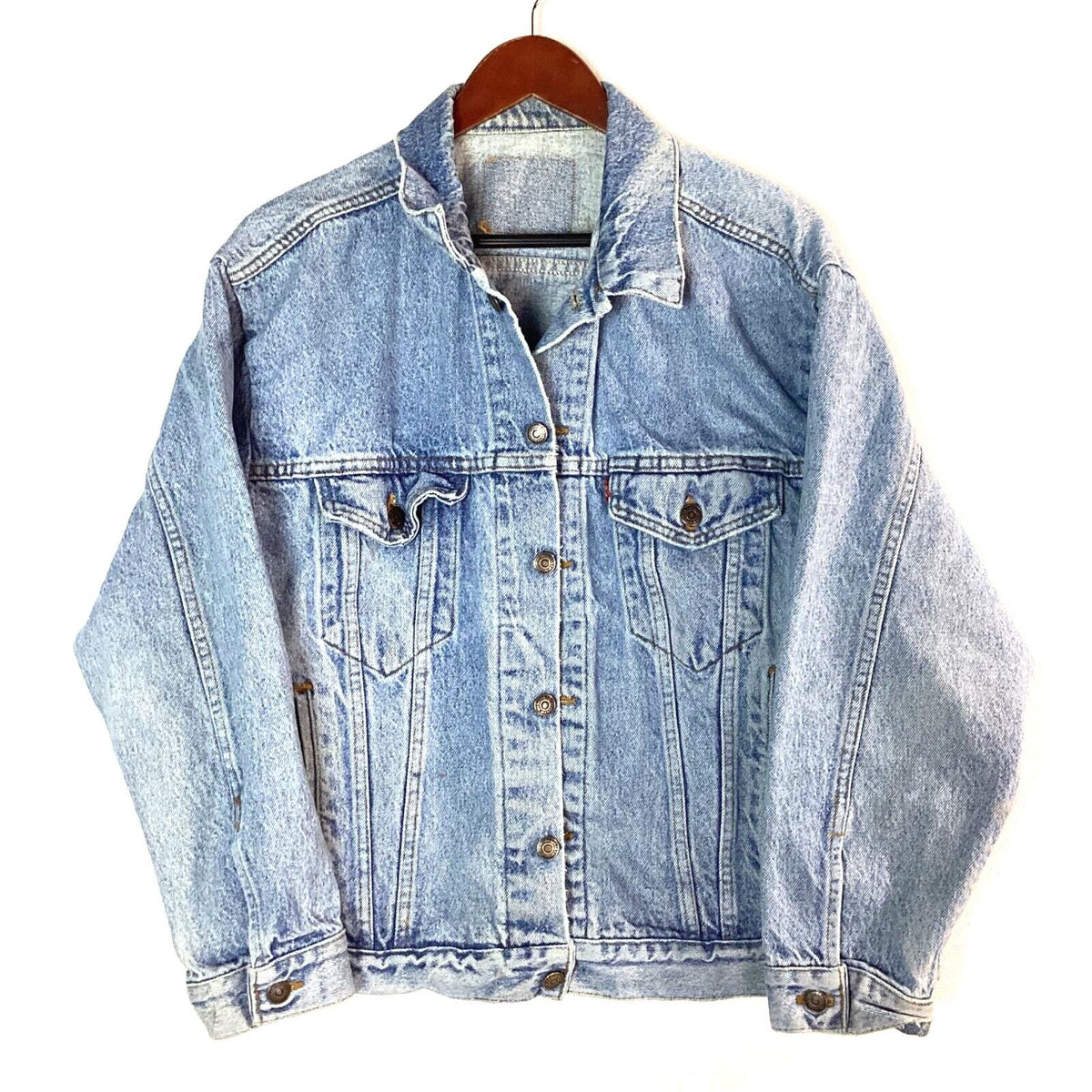 Vintage Levi Strauss Co Denim Jean Jacket Medium Blue Buttoned 90s Graphic Tee – Cozy Vibes · Must-Have Style