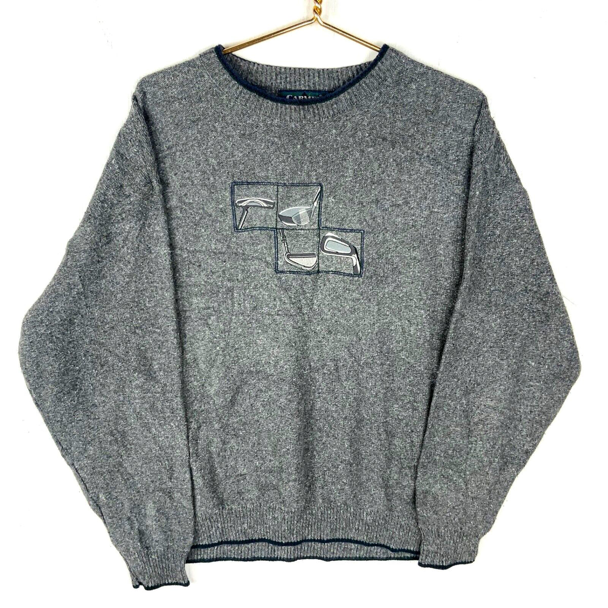 Vintage Grandpa Knit Sweater XL Gray Crewneck Embroidered 90s Graphic Tee – Cozy Vibes · Top Pick For Any Outfit