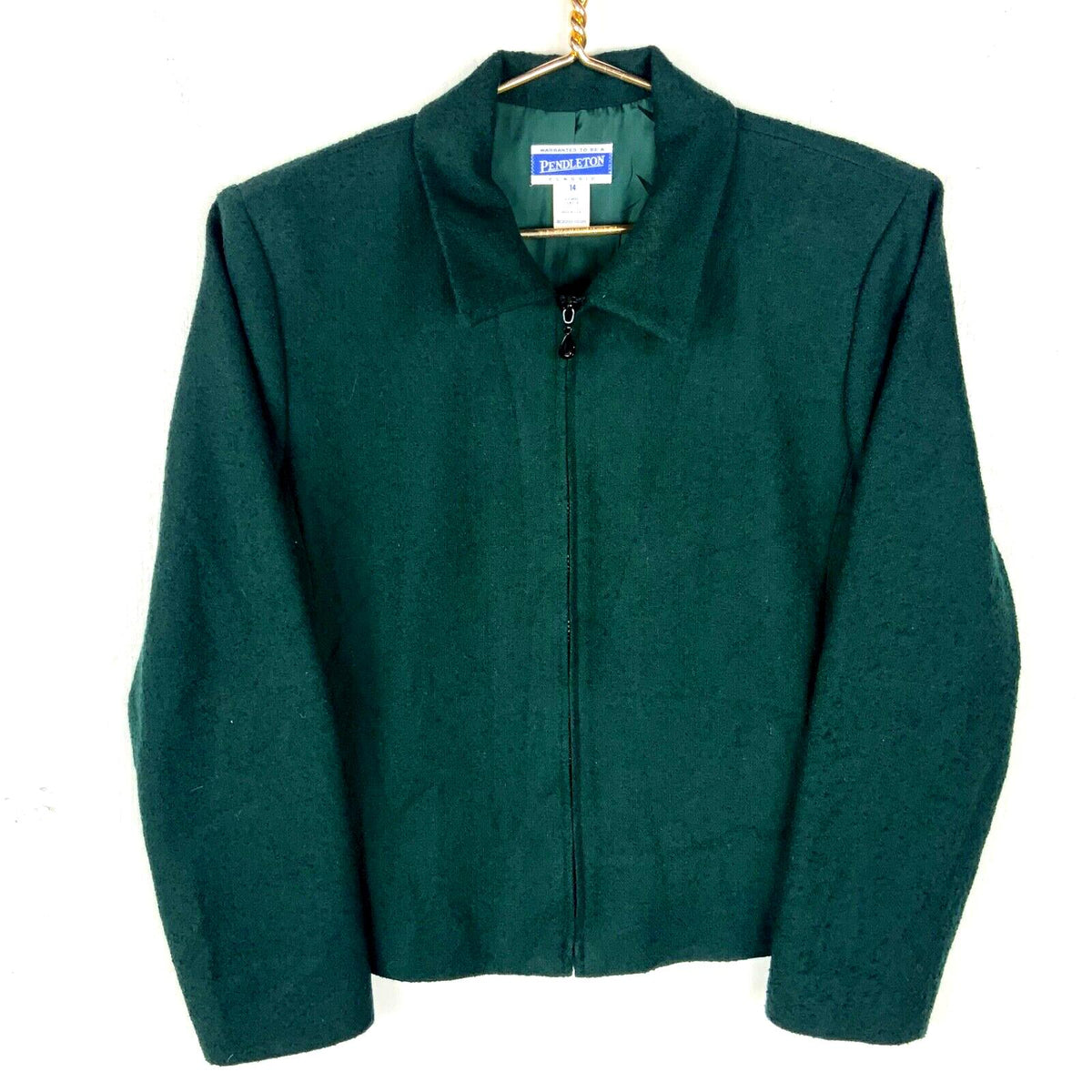 Vintage Pendleton Knit Wool Sweater Womens Size 14 Green Full Zip 90s Graphic Tee – Bold Style · Must-Have Style