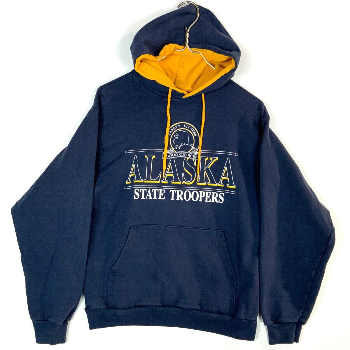 Vintage Alaska State Troopers Sweatshirt Hoodie Size Small Blue Made In Usa 90s Hoodie – Soft Feel · High-Quality Print