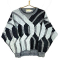 Vintage Grandpa Knit Wool Sweater Large Gray Crewneck Abstract Graphic Tee – Cozy Vibes · Trending Graphic Apparel
