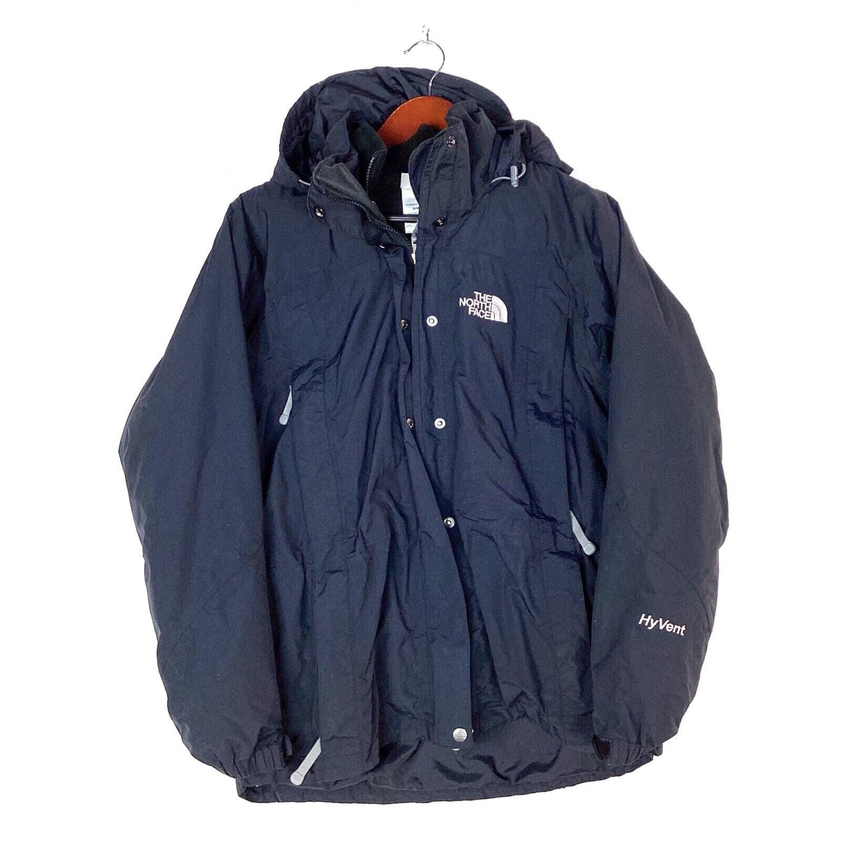 The North Face HyVent Hooded Women39s Puffer Jacket Size Medium Black Full Zip Graphic Tee – Fan Favorite · Top Pick For Any Outfit