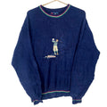 Vintage Grandpa Knit Sweater Extra Large Blue Crewneck Embroidered Golf 90s Graphic Tee – Cozy Vibes · Trending Graphic Apparel