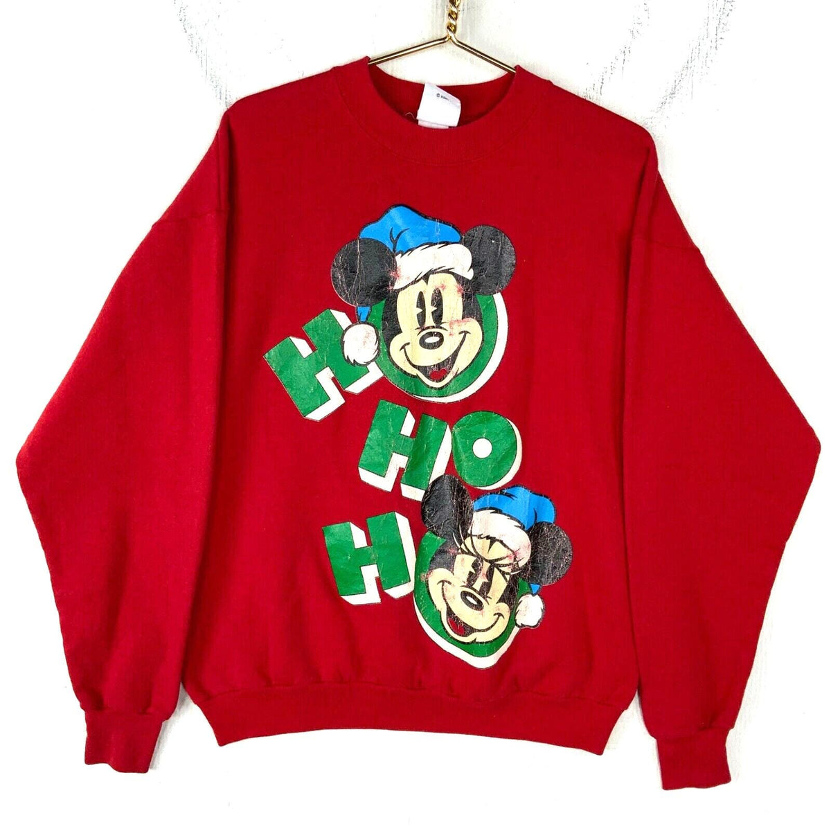 Vintage Mickey Mouse Disney Sweatshirt Crewneck Large Christmas Cartoon Ho Ho Ho Sweatshirt – Everyday Comfort · Top Pick For Any Outfit