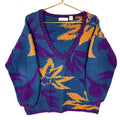 Vintage Grandma Knit Sweater Womens Small Blue Vneck 90s Graphic Tee – Cozy Vibes · High-Quality Print