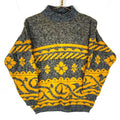 Vintage Grandma Knit Sweater Womens Large Gray Pattern Mock Neck 90s Graphic Tee – Easygoing Wear · Must-Have Style