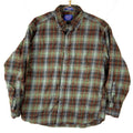 Vintage Pendleton Shirt Large Brown Checkered Button Up Long Sleeve Wool Graphic Tee – Warm & Stylish · Top Pick For Any Outfit