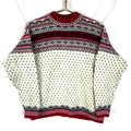 Vintage Grandma Knit Wool Sweater Womens Medium White Mock Neck Nordic Graphic Tee – Soft Feel · Must-Have Style
