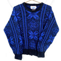 Vintage Grandpa Knit Sweater Small Blue Crewneck Pattern 90s Graphic Tee – Cozy Vibes · High-Quality Print