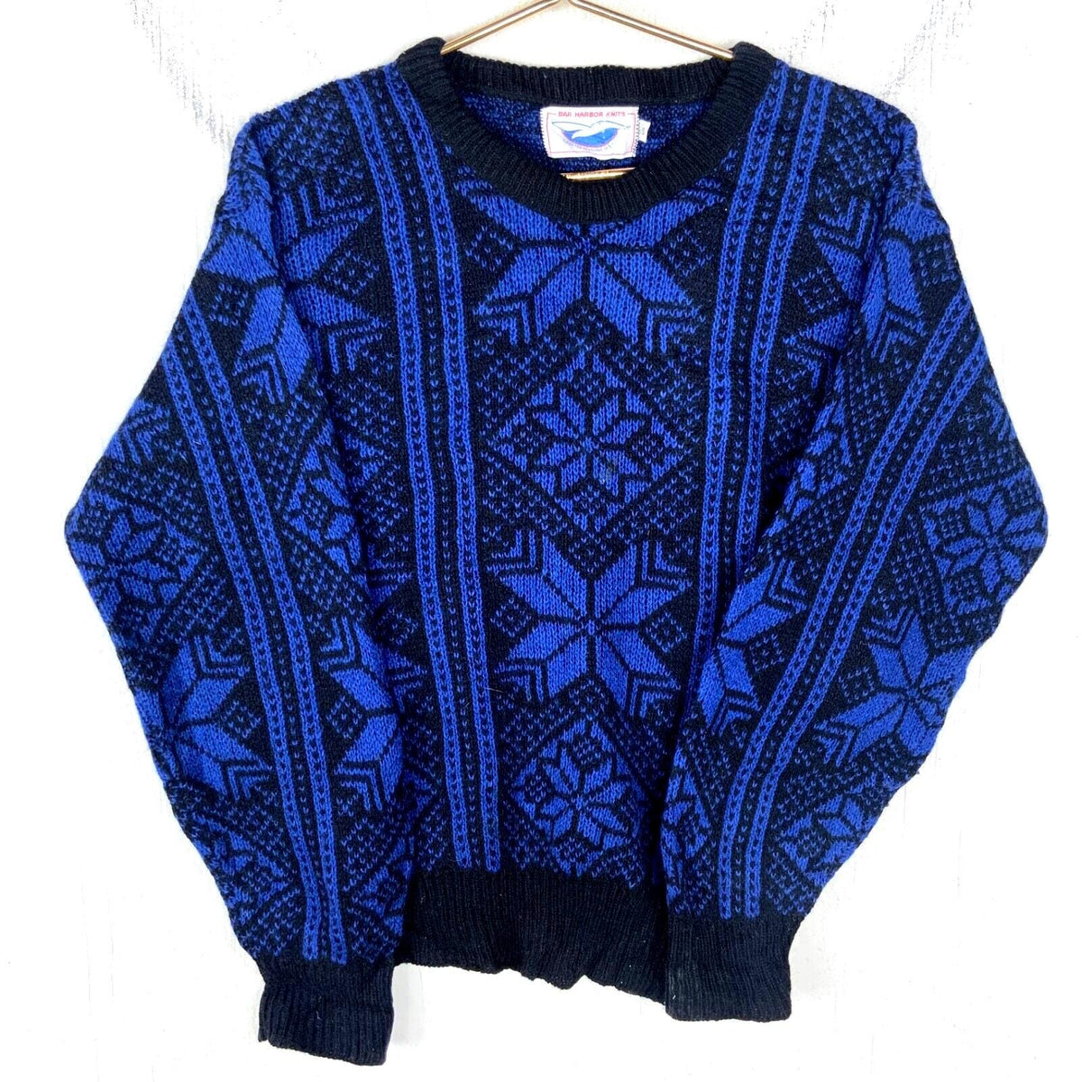 Vintage Grandpa Knit Sweater Small Blue Crewneck Pattern 90s Graphic Tee – Cozy Vibes · High-Quality Print