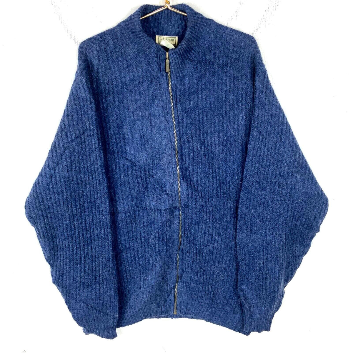 Vintage LL Bean Knit Wool Sweater Large Long Blue Full Zip 90s Graphic Tee – Premium Graphic · Great Gift For Fans