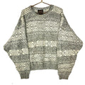 Vintage Eddie Bauer Knit Wool Sweater Extra Large Gray Crewneck Pattern 90s Graphic Tee – Aesthetic Look · Perfect For Daily Wear
