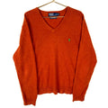 Vintage Polo Ralph Lauren Knit Wool Sweater XL Orange Vneck 90s Graphic Tee – Everyday Comfort · High-Quality Print