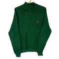Vintage Polo Ralph Lauren Knit Sweater Large Green 14 Zip Graphic Tee – Premium Graphic · High-Quality Print