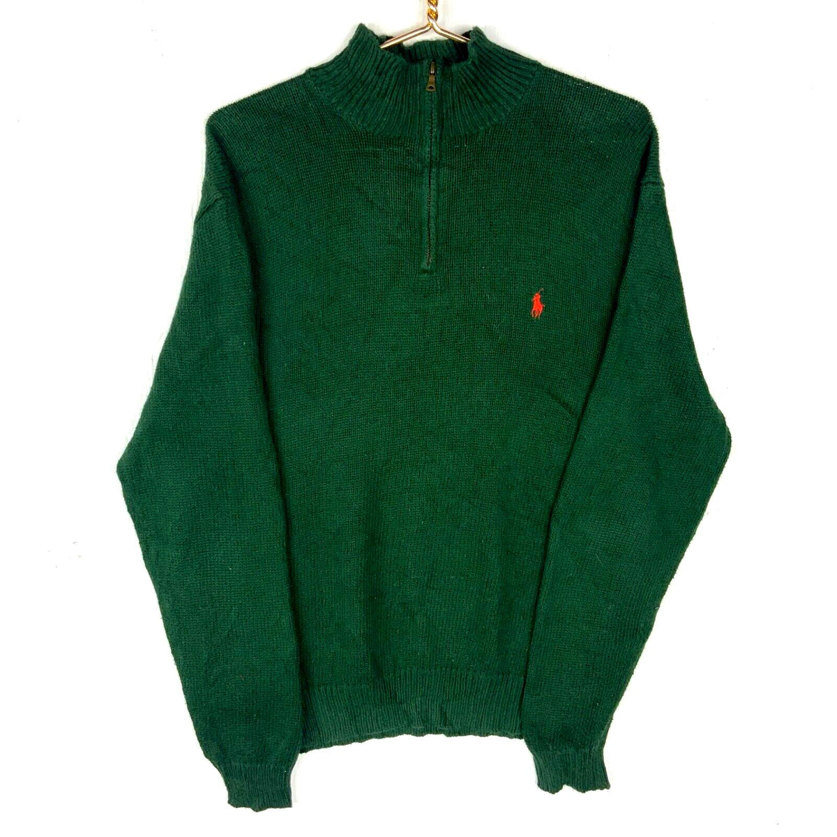 Vintage Polo Ralph Lauren Knit Sweater Large Green 14 Zip Graphic Tee – Premium Graphic · High-Quality Print