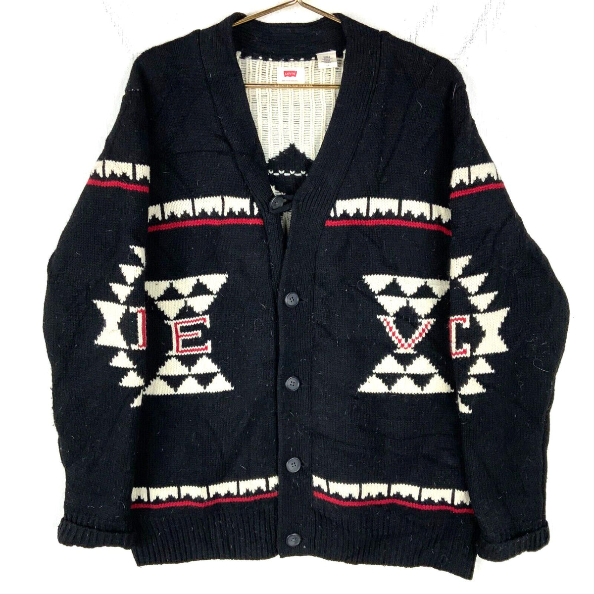 Levis Cowichan Sweater Jacket Size Large Black Button Up Graphic Tee – Soft Feel · Great Gift For Fans