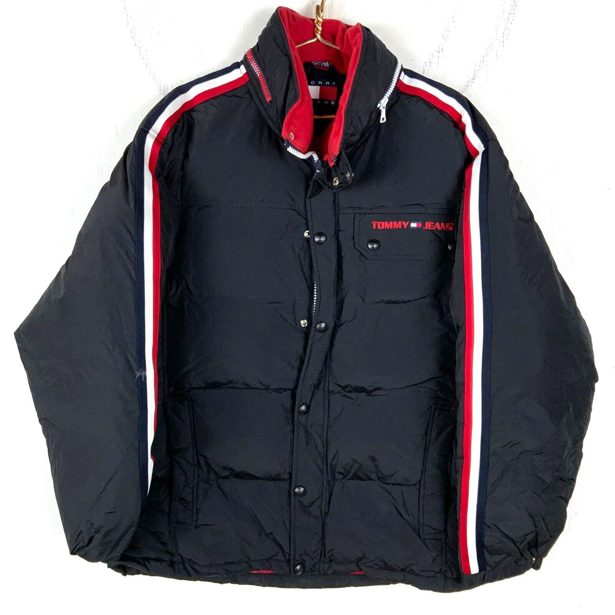 Vintage Tommy Jeans Down Feather Bomber Puffer Jacket Size XL Black Full Zip Graphic Tee – Feel-Good Design · Trending Graphic Apparel