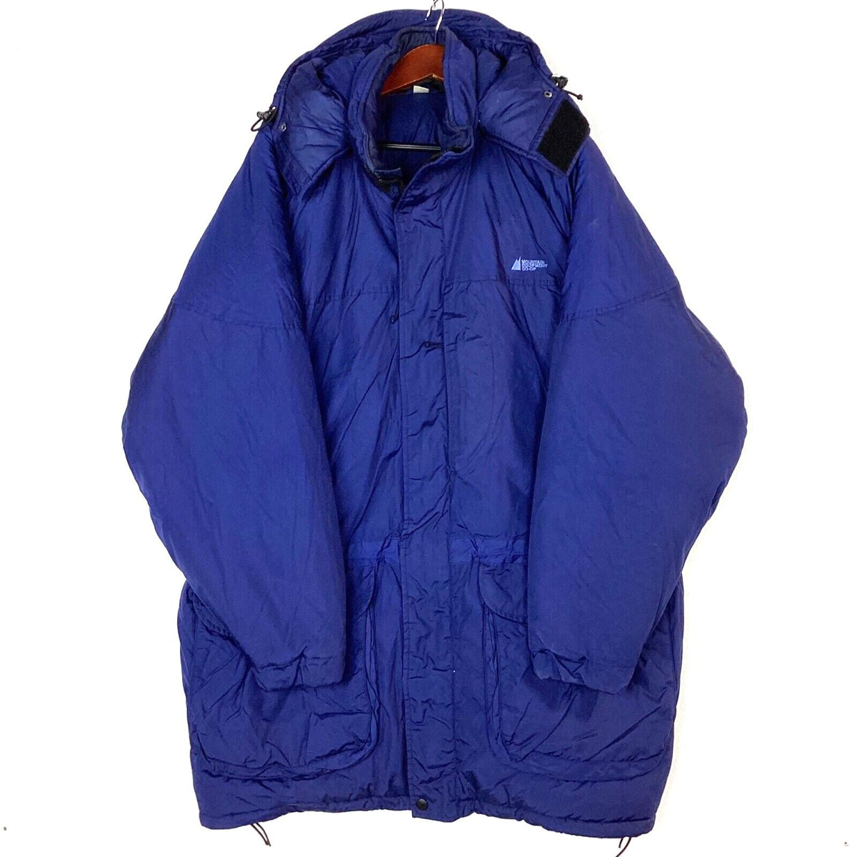 Vintage Mountain Equipment Down Parka Insulated Jacket Size 2XL Blue Full Zip Graphic Tee – Warm & Stylish · Must-Have Style