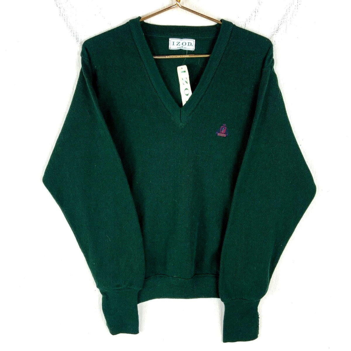 Vintage Izod Grandpa Knit Sweater Medium Green VNeck New Old Stock 90s Graphic Tee – Fan Favorite · Perfect For Daily Wear