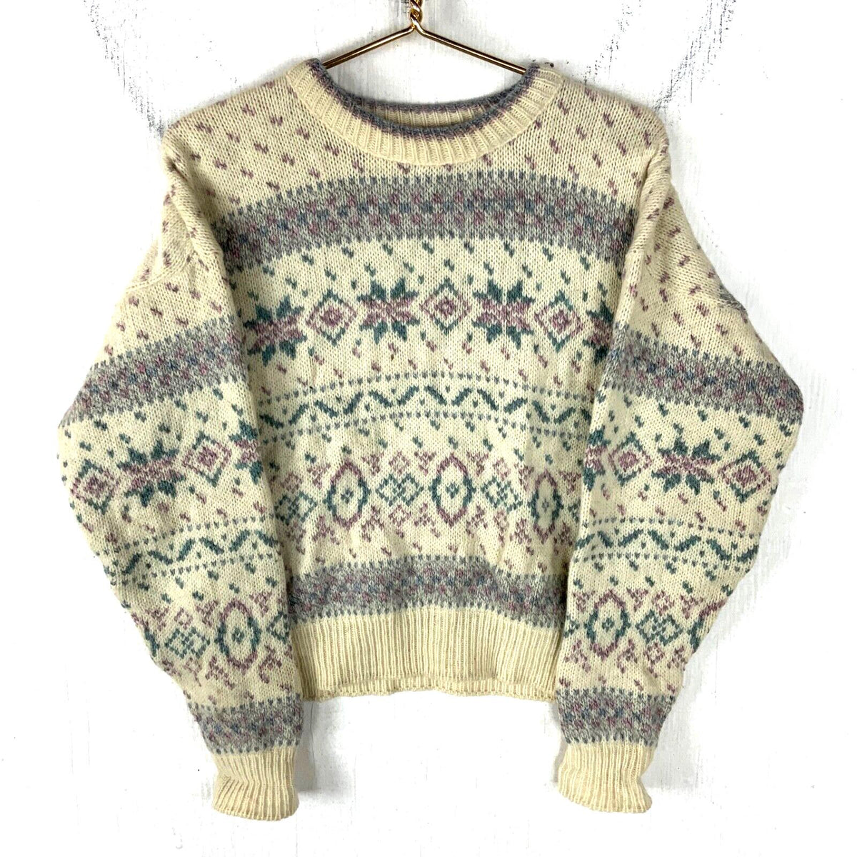 Vintage Eddie Bauer Knit Wool Sweater Womens Petite Large Crewneck Pattern Graphic Tee – Cozy Vibes · Great Gift For Fans