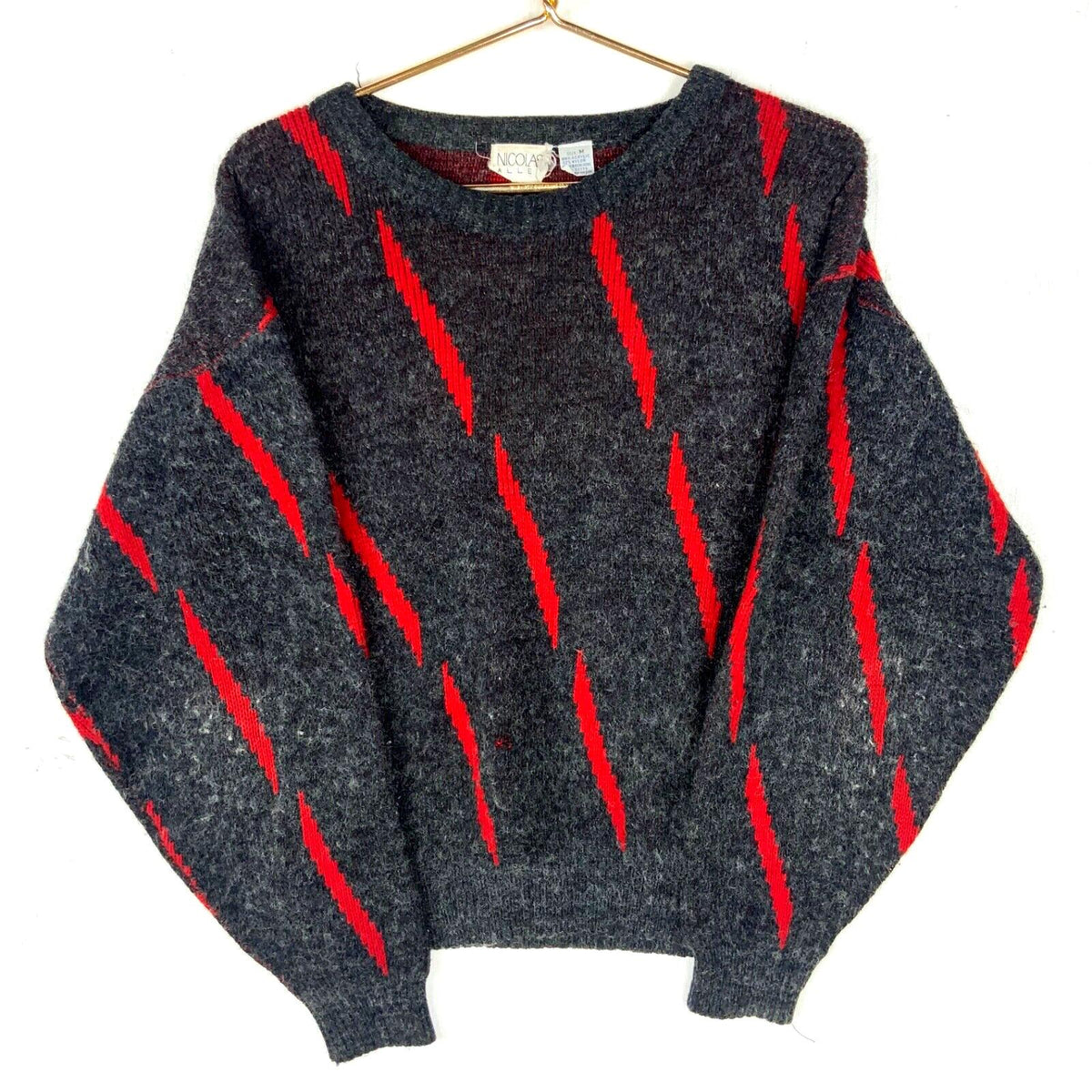 Vintage Grandpa Knit Sweater Medium Gray Crewneck Pattern 90s Graphic Tee – Easygoing Wear · Great Gift For Fans