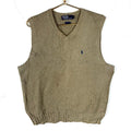 Vintage Polo Ralph Lauren Knit Sweater Vest Large Brown Vneck 90s Graphic Tee – Cozy Vibes · Great Gift For Fans