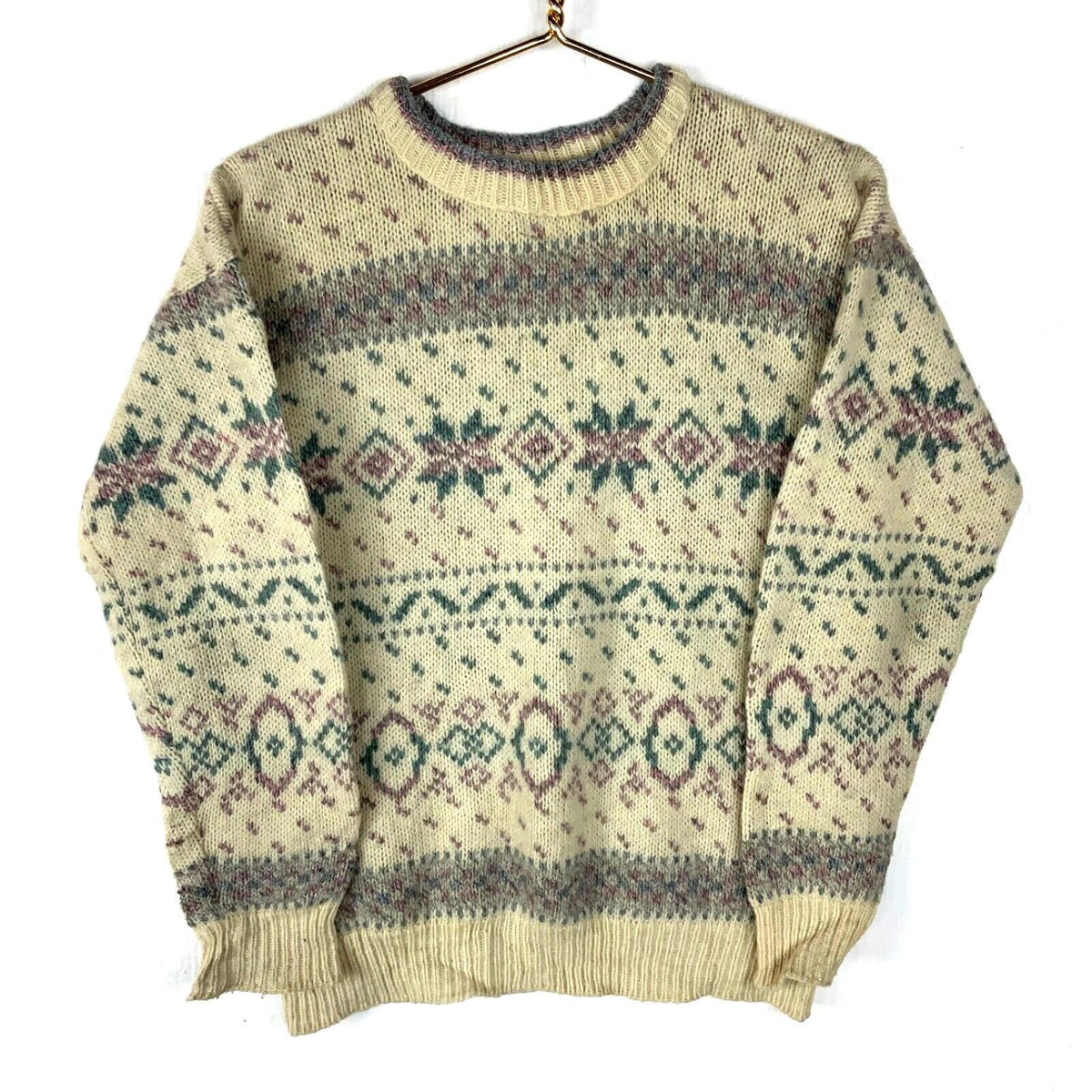 Vintage Eddie Bauer Knit Wool Sweater Womens Medium White Crewneck Pattern 90s Graphic Tee – Premium Graphic · Top Pick For Any Outfit
