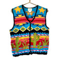 Vintage Grandma Hand Knit Sweater Vest Womens Medium Western Pattern 90s Graphic Tee – Easygoing Wear · Perfect For Daily Wear