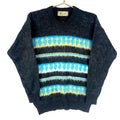 Vintage Grandpa Knit Wool Sweater Size 38 Gray Crewneck Striped 90s Graphic Tee – Easygoing Wear · Must-Have Style