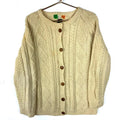Vintage Grandma Cable Knit Wool Cardigan Sweater Womens Medium Ireland 90s Graphic Tee – Soft Feel · High-Quality Print