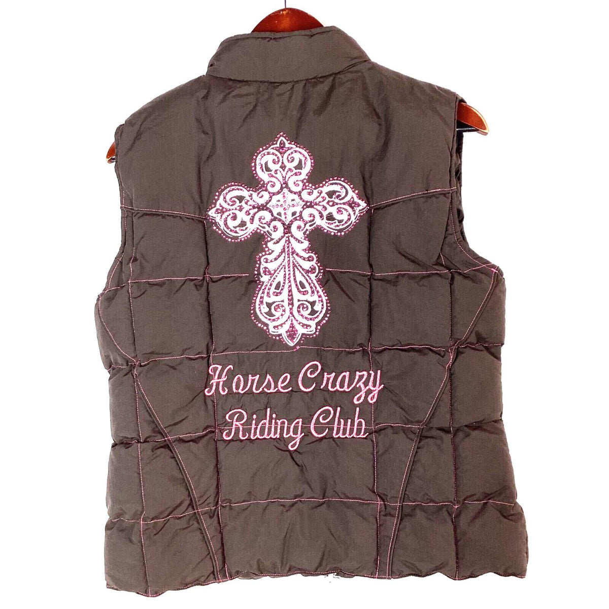Cowgirl Hardware Riding Club Women39s Vest Jacket Size Medium Brown Rhinestone Graphic Tee – Premium Graphic · Trending Graphic Apparel