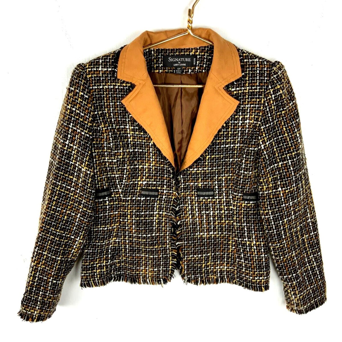Vintage Signature Knit Blazer Womens Size 12P Multicolor Graphic Tee – Cozy Vibes · High-Quality Print