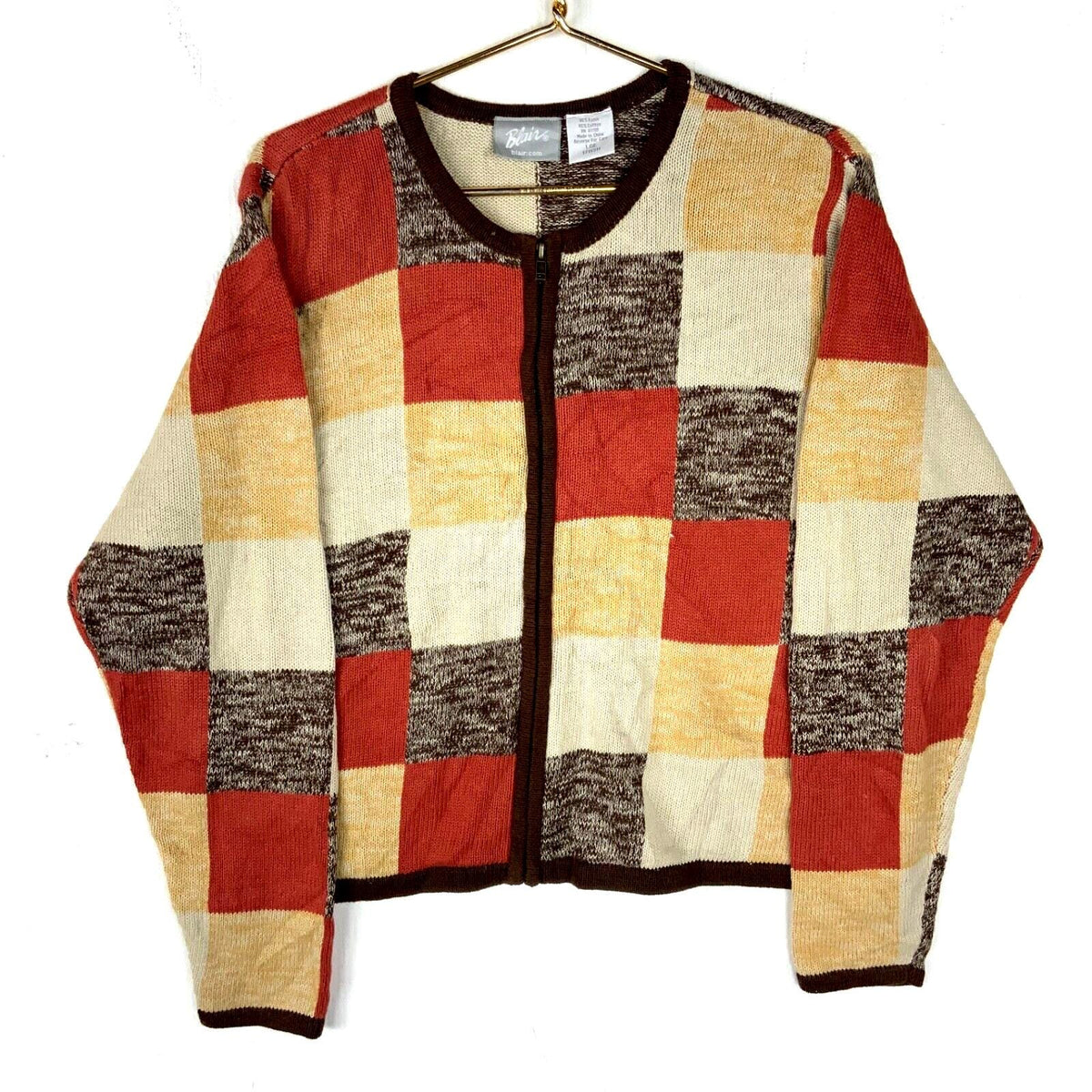 Vintage Grandma Knit Sweater Womens Large Multicolor Pattern Full Zip 90s Graphic Tee – Fan Favorite · Perfect For Daily Wear