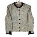 Vintage Grandma Hand Knit Cardigan Sweater Womens Medium Gray Graphic Tee – Aesthetic Look · Must-Have Style