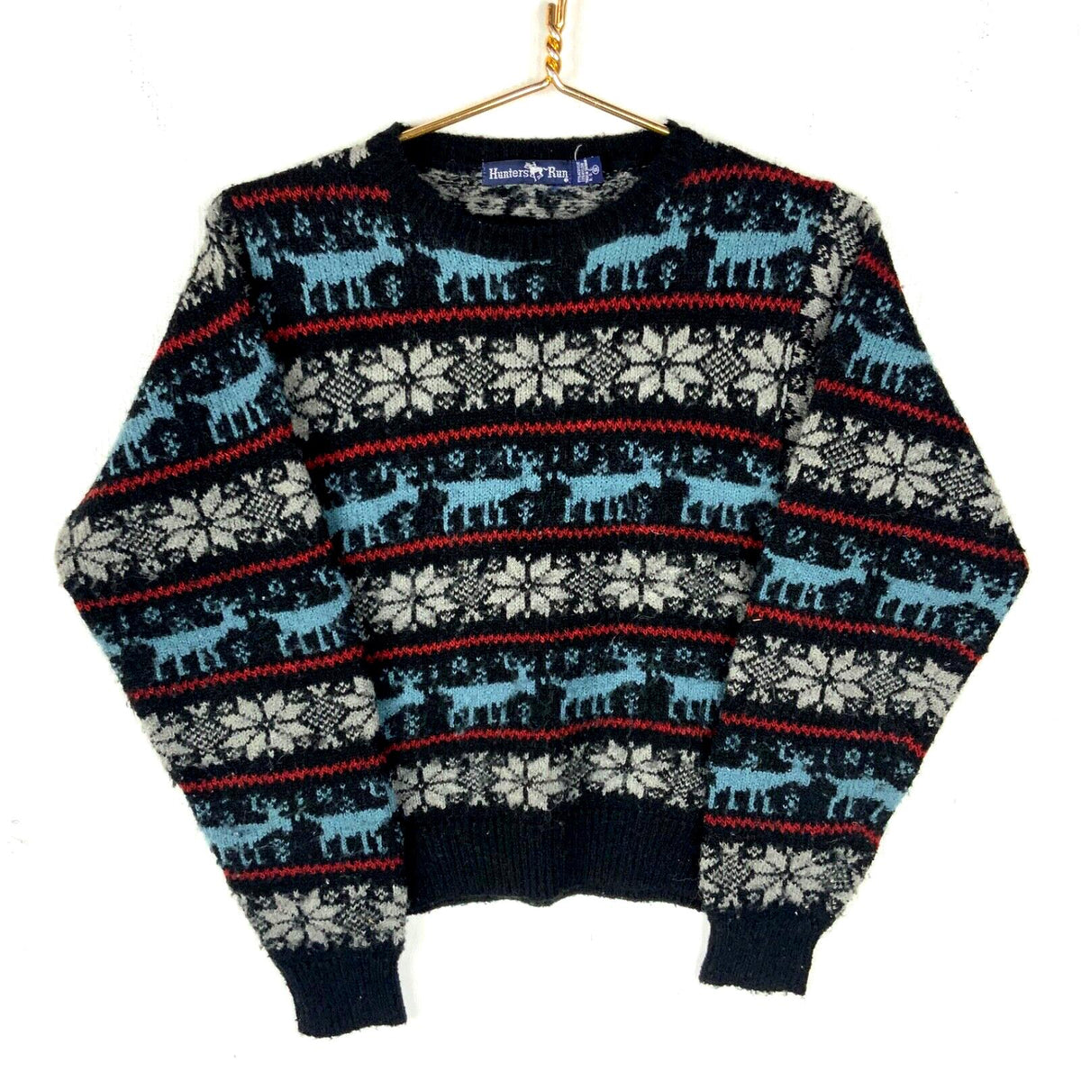 Vintage Grandma Knit Sweater Womens Small Black Crewneck Nordic Graphic Tee – Premium Graphic · Must-Have Style