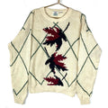 Vintage Grandpa Knit Sweater Size Large Beige Argyle Leaf 90s Graphic Tee – Feel-Good Design · Must-Have Style