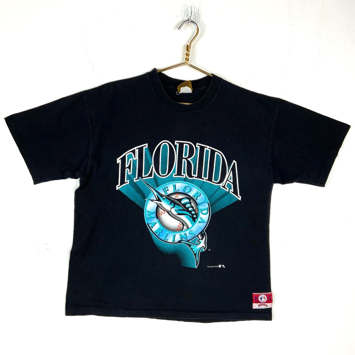 Vintage Florida Marlins Nutmeg TShirt Large Black Single Stitch Made In Usa 90s Graphic Tee – Feel-Good Design · Must-Have Style