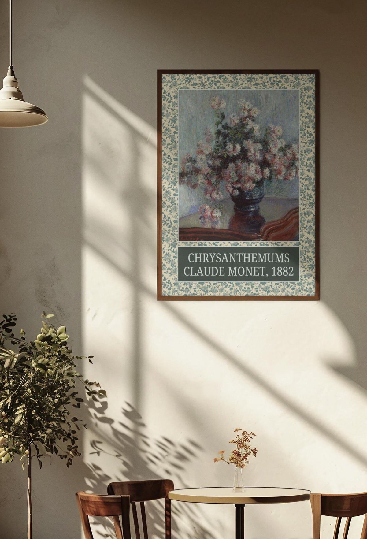 Chrysanthemums by Claude Monet Cute Floral Poster Print Impressionist Art History Decor for Library or Bedroom Famous Painting of Flowers Graphic Tee – Premium Graphic · High-Quality Print