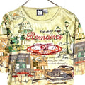 Vintage Womens Bedazzled 1990s TShirt Small Half Sleeve Cafe Romance Theme Graphic Tee – Aesthetic Look · Must-Have Style