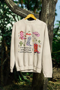 Funny Saying Western Sweatshirt Cute and Groovy Cacti and Star Colorful Shirt with Cowgirl Boot Rodeo Country Boho Pink Cowboy Hat Shirt Sweatshirt – Warm & Stylish · Perfect For Daily Wear