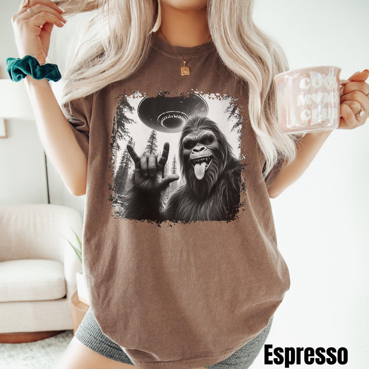 Bigfoot UFO Shirt Funny Alien Encounter Tshirt Sasquatch Gift Adult Humor Cryptid Gift Cryptozoology Tee Paranormal Gift Graphic Tee – Fan Favorite · Top Pick For Any Outfit