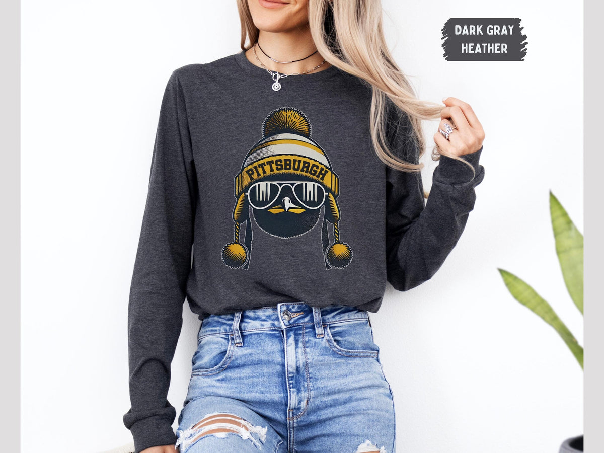 Pittsburgh Hockey Long Sleeve Tee Penguins Hockey Fan Shirt Sports Team Shirt Unisex Long Sleeve Shirt Gift for Hockey Fans Graphic Tee – Fan Favorite · Must-Have Style