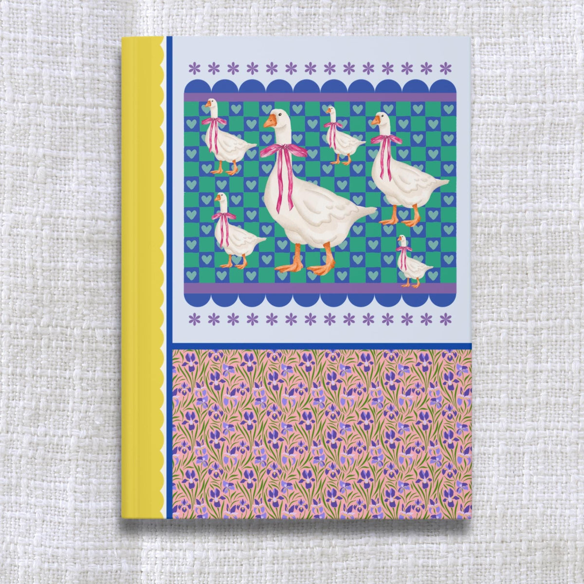 Nostalgic Silly Goose Notebook with Cute Coquette Bows and Adorable Doodle Hearts 90s Aesthetic Soft Girl Style Journal for Animal Lover Graphic Tee – Bold Style · Top Pick For Any Outfit